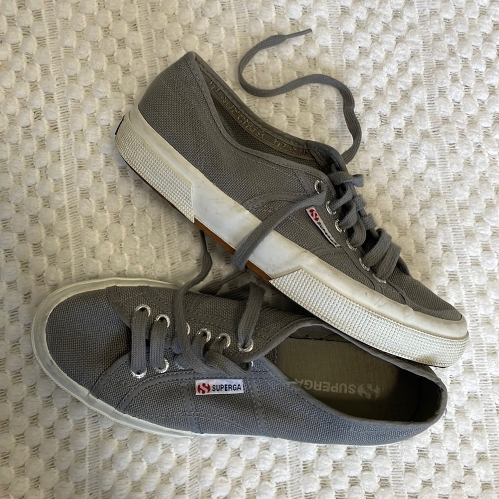 Superga Gray Canvas Sneakers